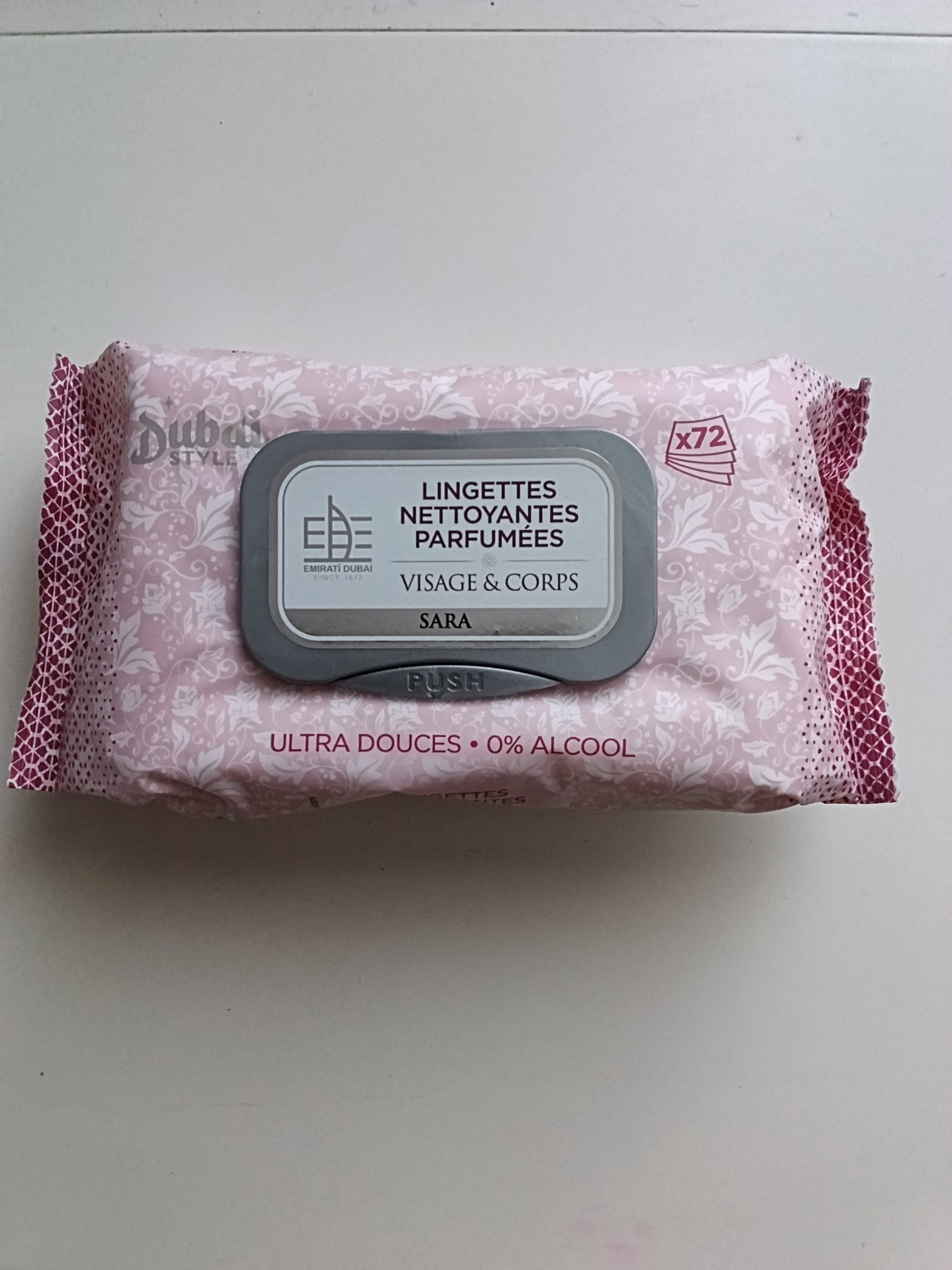 Lingette nettoyante parfumée